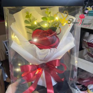 Hoa hồng sáp 1 bông vĩnh cửu
