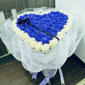 Bó hoa hồng sáp xanh 99 bông