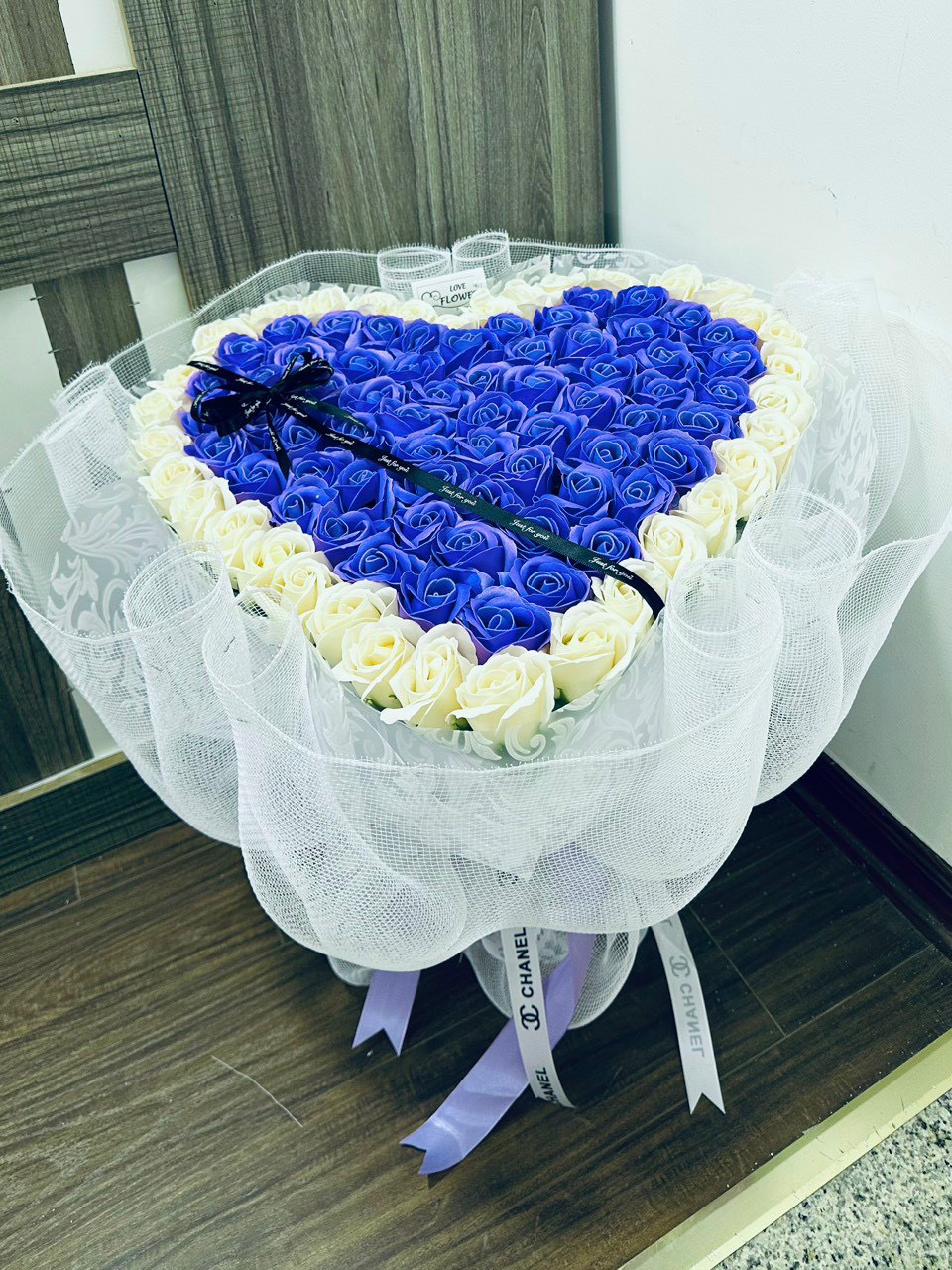 Bó hoa hồng sáp xanh 99 bông