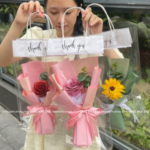 Hoa Hồng Sáp 1 bông kèm túi